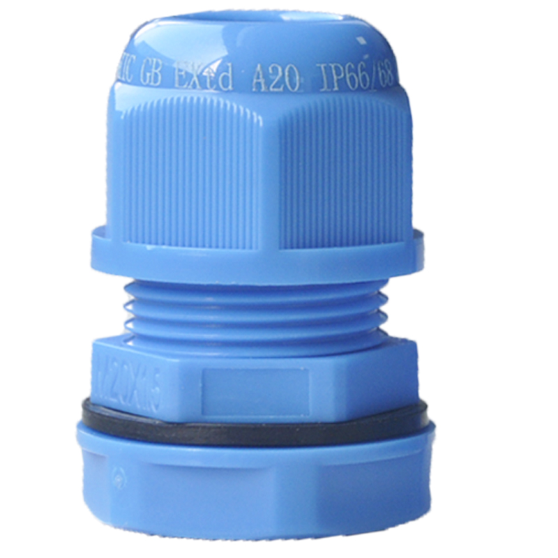 Exe蓝色尼龙防爆电缆接头